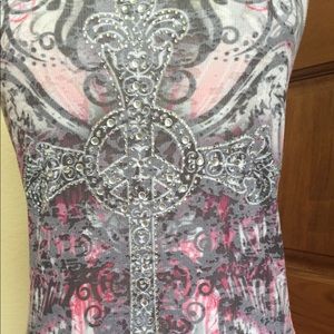 Ladies Vocal jeweled tank top